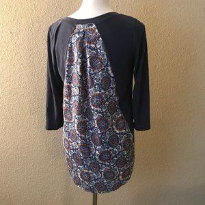 Le Lis Blue 3/4 Sleeve Top